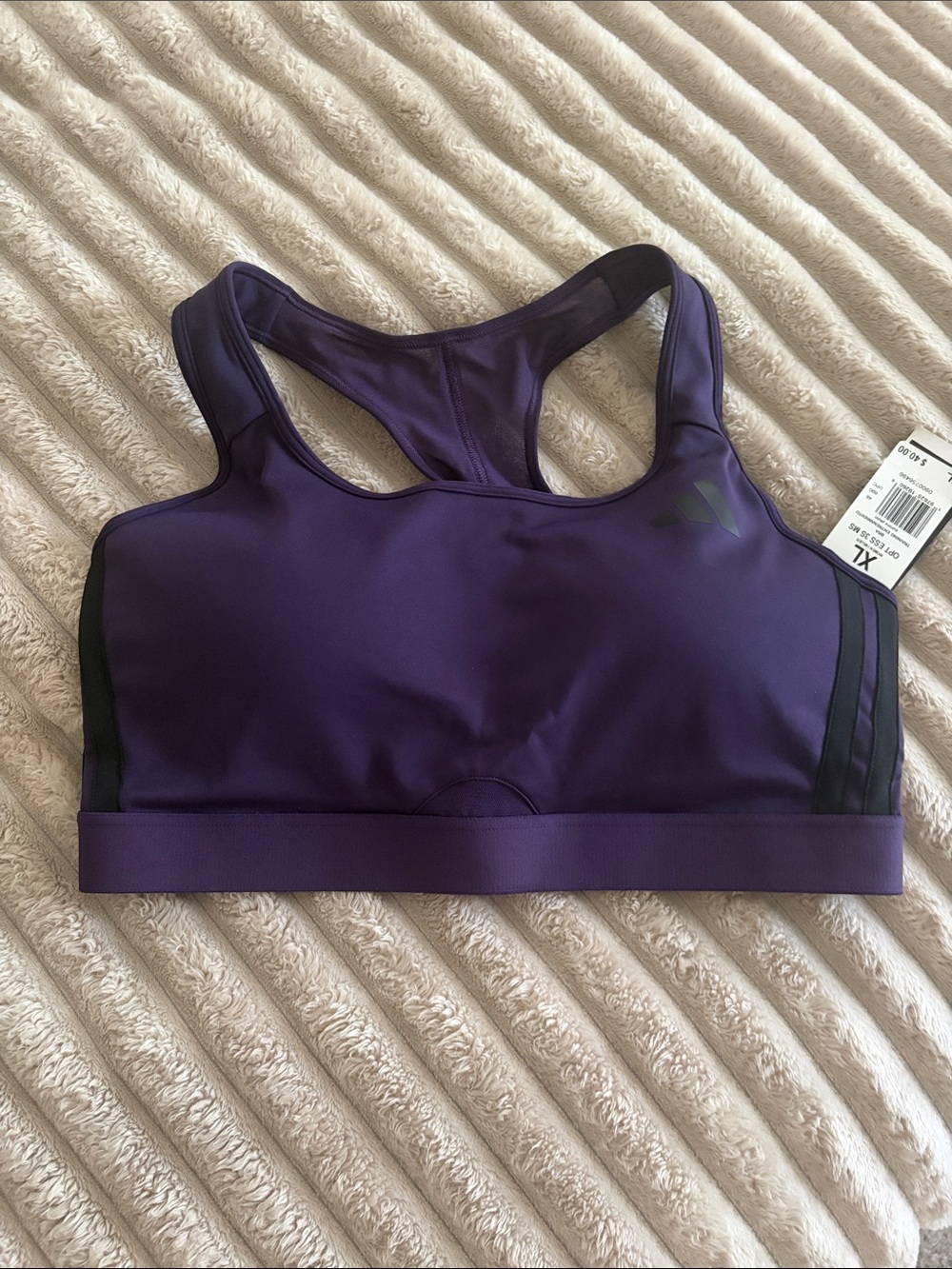 Adidas  Purple Racerback Sports Bra by adidas xl